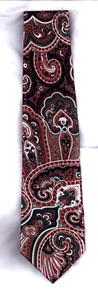 Surrey Herren Vintage Klassische Krawatten Paisley Burgund Rot Weiß Grün Gold Braun - Bild 1 von 1