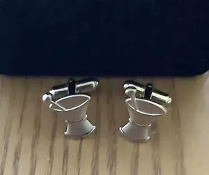 Mortar & Pestle Vintage Cufflink pharmacist rx medicine Cufflinks Pair - Picture 1 of 2