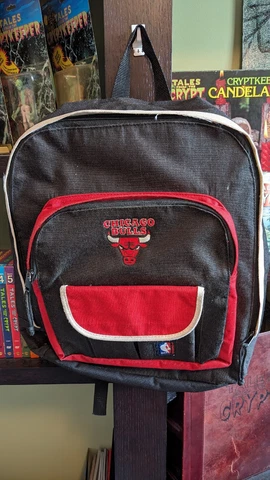 Vintage Chicago Bulls Backpack Pyramid Handbags 90’s NBA Officially Licensed MJ Cover
