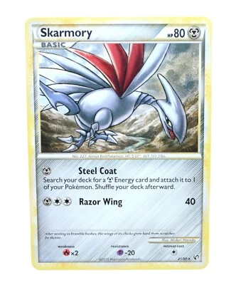 Skarmory 31/90 Rare Non Holo Undaunted 2010 - Pokemon Card TCG (NM) - Image 1 of 4