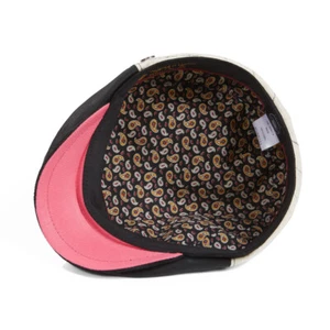 Dasmarca JUDE summer fine linen cap with leather fillet and peak - Picture 1 of 11