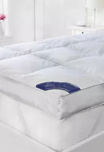 3'' European Continental Bed Size Goose Feather & Down Mattress Toppers 7.5cm - Picture 1 of 6