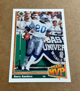 1991 Upper Deck 458 Barry Sanders Team MVP Detroit Lions Football Card - Picture 1 of 2