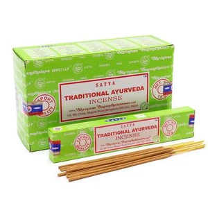 Satya Traditional Ayurveda Räucherstäbchen Agarbatti Packung à 12 x 15 g 180 ... - Bild 1 von 3