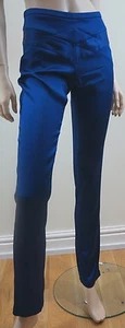 CLEMENS EN AUGUST Abendhose Seidenmischung Royalblau Slim Leg EU38 UK10 - Bild 1 von 11