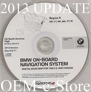 1997-2002 BMW 7 5 3 Series M3 M5 X5 Navigation CD Map Region 9 ME VT NH MA CT RI - Picture 1 of 2