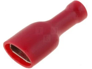 Connectors flat flat connector sleeves fully insulated red 6.3x0.8mm 0.5-1m² 100 pieces - Picture 1 of 1