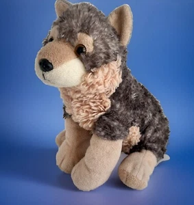 Wild Republic Timber Sitting Wolf Plush Stuffed Animal Brown & Grey 12” Clean - Picture 1 of 10