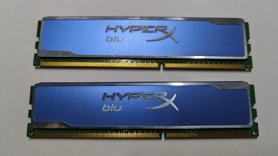 4GB Kit (2x2GB) Kingston HyperX Blu DDR3-1333 Desktop Memory KHX1333C9D3B1K2/4G - Image 1 of 2