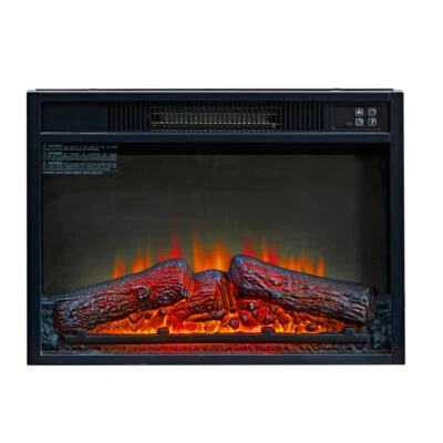 23 in Electric Fireplace Insert 3D Infrared  Heater w/ Realistic Flame Remote - Image 1 of 4