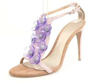 Sandalias de cóctel para mujer BURBERRY PRORSUM de cuero rosa rubor con correa en el tobillo talla 40 Foto 1 de 4