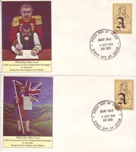 150th Anniversary of 1st Independent Newspaper (2no. MINT AP FDC's) 1974 - Picture 1 of 1