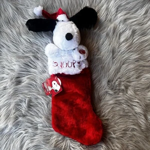 Snoopy Weihnachtsstrumpf animierte Ohren bewegen Plüsch musikalische Erdnüsse 19 Zoll lang - Bild 1 von 8