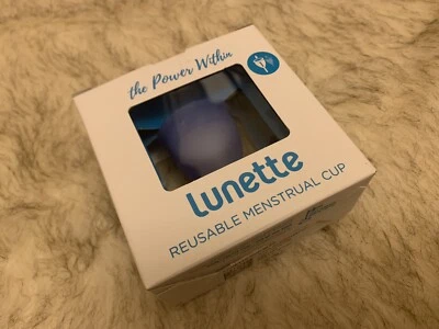 NUEVA Copa Menstrual Luneta Genuina - Azul - Reutilizable Modelo 1 para Flujo de Luz Foto 1 de 4