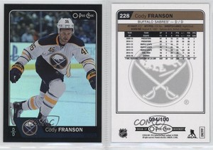 2016-17 O-Pee-Chee Black Rainbow Foil /100 Cody Franson #228