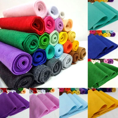Soft Felt Fabric Metre NonWoven XMAS DIY Doll Bag Craft Material 1.4mm Thick - Image 1 of 4