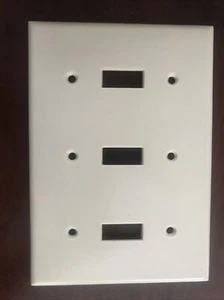 Leviton Ivory 3-Gang Lichtschalter Abdeckplatte Dreifachwandplatte keine Schrauben - Bild 1 von 3