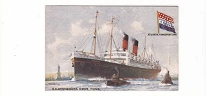 piroscafo piroscafo / S. S. Minnesota / trasporto atlantico / cartolina antica - Foto 1 di 2