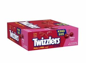 TWIZZLERS Pull 'n' Peel Licorice Candy, Cherry, 4.2 Ounce (Pack of 15) - Picture 1 of 5
