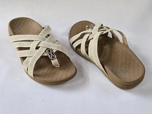 Vionic Tia Woven Stretch Gore Thong Comfort Lightweight Women's Sandals US 7 - Picture 1 of 6