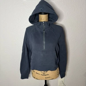 Lululemon Scuba Oversized Half-Zip Hoodie Iron Blue? Gr. XS S Gym Lounge Crop - Bild 1 von 8
