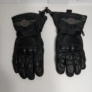 Harley Davidson Leather Insulated Motorcycle Gloves Padded Knuckle Guard Men M - Picture 1 of 12