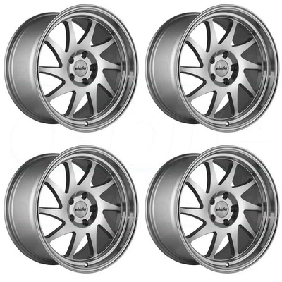 Juego de llantas 16x9 Whistler KR7 4x100 15 plateadas mecanizadas frontales (4) 73,1 Foto 1 de 4