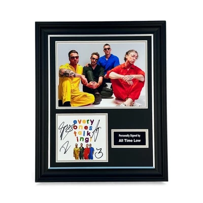 All Time Low 'Everyones Talking' SIGNED Handmade Photo Display & COA Autograph - Image 1 of 4
