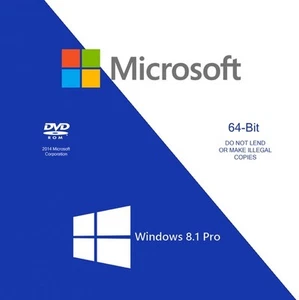 MICROSOFT WINDOWS 8.1 PRO OEM DVD SOFTWARE -UPDATE MEDIA INCLUDED - NEW! SEALED! - Picture 1 of 9