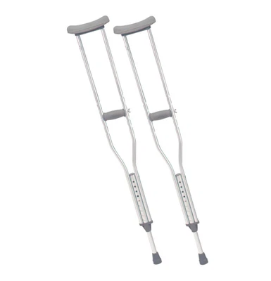 DRIVE DEVILBISS Adult Pair of Under Arm Crutches Lightweight Height Adjustable Aluminium Drive