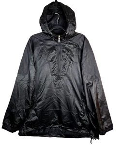 VTG Starter Mens Size Large Triple Black Vented Hooded Oversized Pullover Jacket - Picture 1 of 20