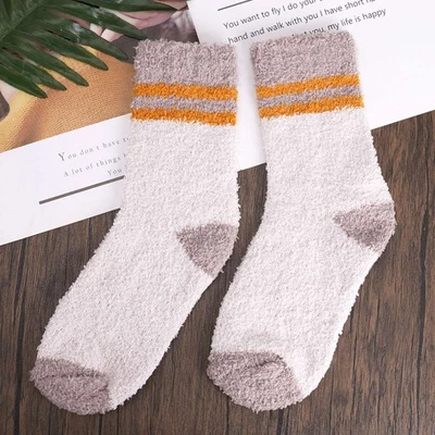 1/4 par de calcetines térmicos forrados de lana Sherpa gruesos difusos acogedores de invierno para hombre Foto 1 de 4