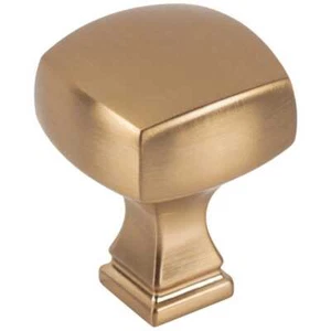 Perilla de gabinete Audrey cuadrada de bronce satinado de 1-1/8" de longitud total - Imagen 1 de 4
