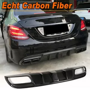 Difusor trasero de carbono difusor trasero para Mercedes W205 C200 C300 C43 C63 AMG - Imagen 1 de 11