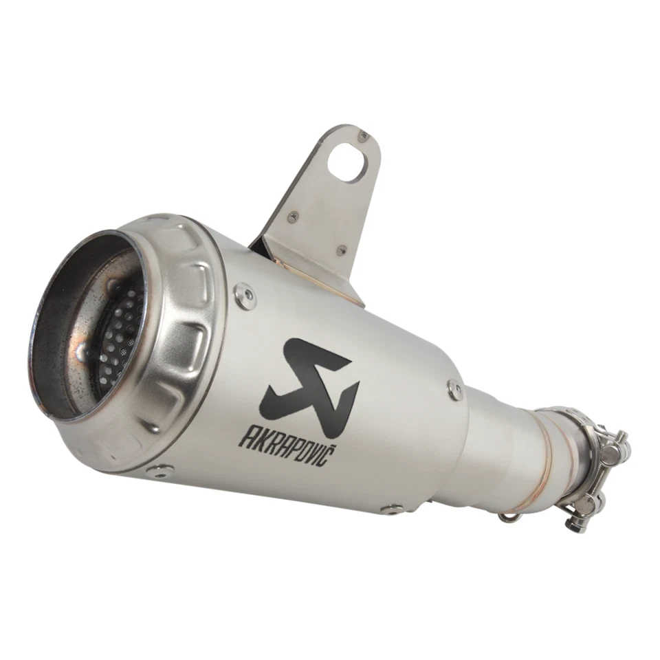 Silenciadores cromados de tubo de escape medio Slip On para Kawasaki Ninja 250 Z250 2017-2023 Foto 1 de 4