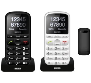 Telefono cellulare per anziani SAIET PRONTO MAX senior con tasti grandi e sos - Imagen 1 de 25