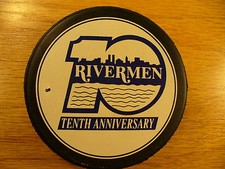 IHL Peoria Rivermen 10th Anniversary SGA Ad Rev Hockey Puck Check My Other Pucks