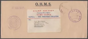 FUNDA OHMS TONGA 1967 PARA NUEVA ZELANDA (ID: 183/D26108) - Imagen 1 de 1