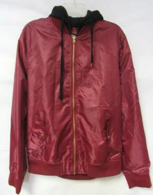 Chaqueta cortavientos con capucha cremallera completa de carbono para hombre talla grande A1 2016 Foto 1 de 3