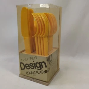 VTG Lauffer Design 10 Lexan Flatware 16 Piece Set DON WALLANCE Yellow Plastic - Bild 1 von 17
