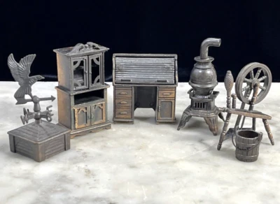 Lote de 6 muebles vintage para casa de muñecas Durham Industries 1976 Hong Kong Foto 1 de 4