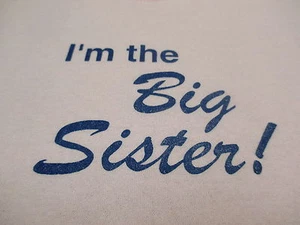 Camiseta Hanes Comfort Blend ""I'm The Big Sister"" Niñas Jóvenes Rosa Talla Pequeña - Imagen 1 de 5