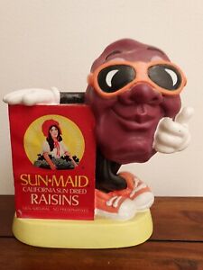 VINTAGE 1987 ADVERTISING BANK SUN MAID RAISINS CALIFORNIA MINT CONDITION 