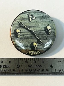 Anthrax Vintage Button Back Pin Vintage NOS - Bild 1 von 1