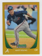 2011 Bowman Chrome Draft Gold Refractors #77 Matt Young /50