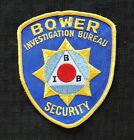 C.1972 Bib "Bower Investigation Bureau Security" Chicago Il Guard Police Patch