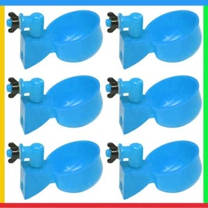6 Stück Hühner-Wasserbecher, praktischer automatischer Küken-Enten-Tränker, Fütt - Bild 1 von 8