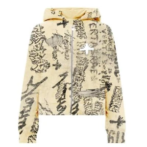 Vertabrae VERT Ivory Graffit Zip Up Hoodie - Picture 1 of 8