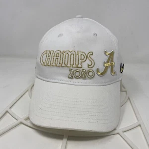 Nike Mens White University Of Alabama Football Champs 2020 Baseball Cap Size OS - Picture 1 of 7