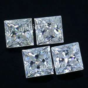 Natürlicher 2,00 ct DE Farbe VVS1 Excellent Schliff 4,50 mm Princess White Diamant 4 Stck. - Bild 1 von 4